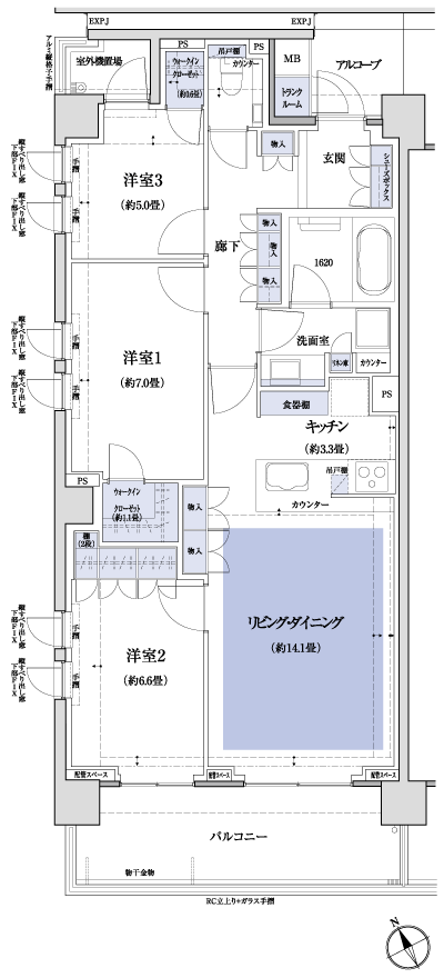 Floor: 3LDK + 2WIC + TR, the occupied area: 86.49 sq m, Price: TBD