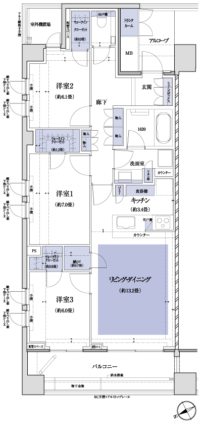 Floor: 3LDK + N + 3WIC + TR, the occupied area: 89.15 sq m, Price: TBD