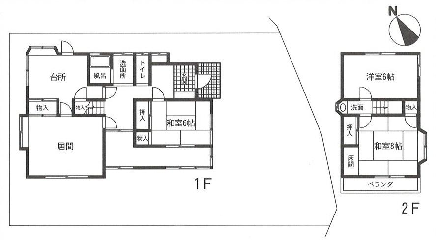 Floor plan. 32,800,000 yen, 3LDK, Land area 222.61 sq m , Building area 105.31 sq m