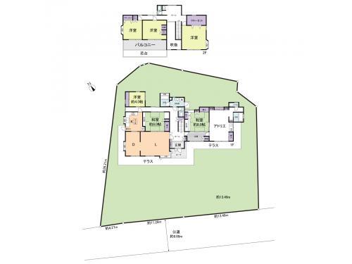 Floor plan. 129 million yen, 7LDK, Land area 699.62 sq m , Building area 270.44 sq m