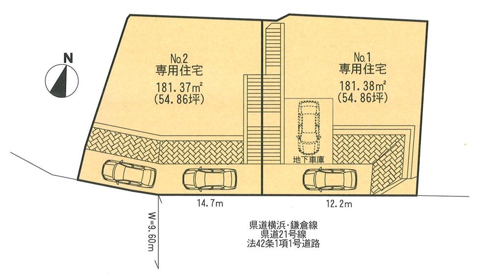 Compartment figure. Land price 26,800,000 yen, Land area 181.37 sq m