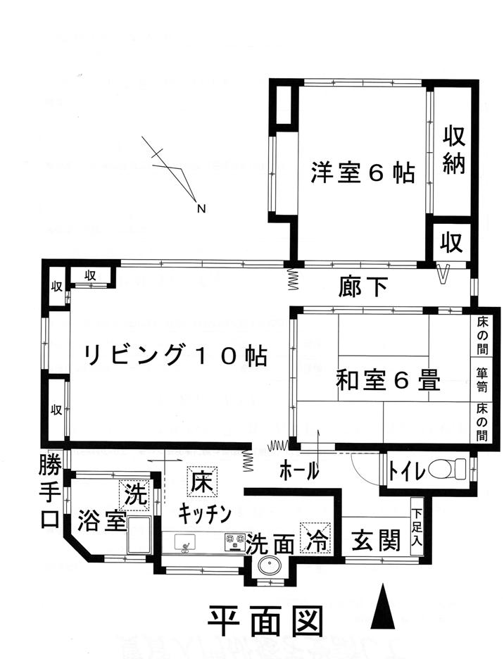 Floor plan. 29,800,000 yen, 2LDK, Land area 189.68 sq m , Building area 60.7 sq m