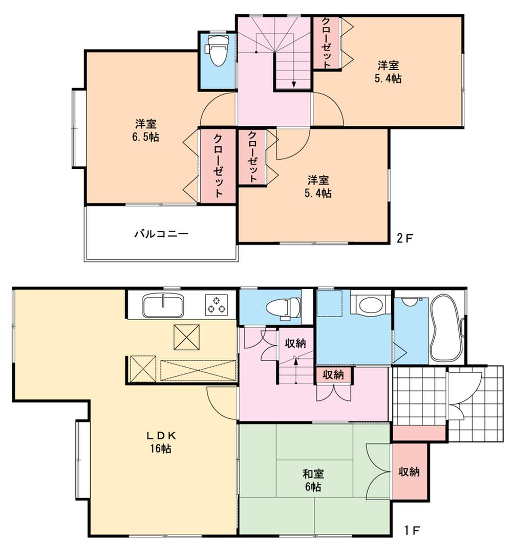 Floor plan. 29,800,000 yen, 4LDK, Land area 105.47 sq m , Building area 93.37 sq m
