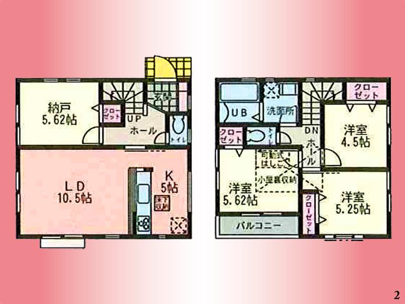 Floor plan. 37,800,000 yen, 4LDK, Land area 121.18 sq m , Building area 86.73 sq m