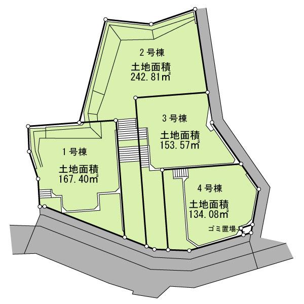 The entire compartment Figure. «Lagrasse Kasuga field» All 4 buildings, 1 ・ 2 ・ Building 3 is already. 4 Building only sale!