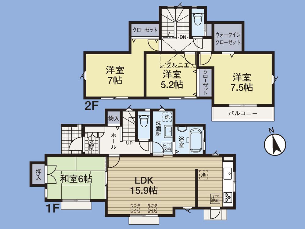 Floor plan. (8 Building), Price 34,800,000 yen, 4DK, Land area 130.54 sq m , Building area 102.26 sq m