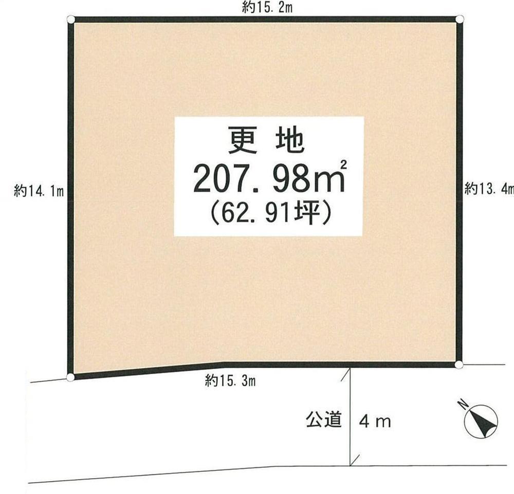 Compartment figure. Land price 43,800,000 yen, Land area 207.98 sq m