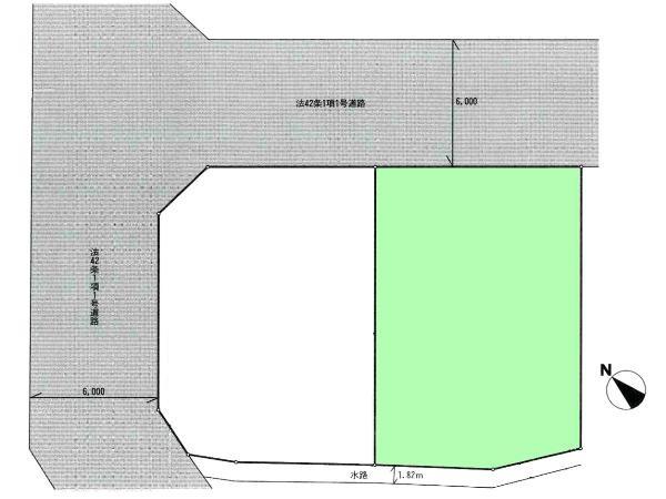 Compartment figure. 38,800,000 yen, 4LDK, Land area 133.2 sq m , I garage is smooth because the building area 97.09 sq m front road is 6m. Parking two possible according to the model.