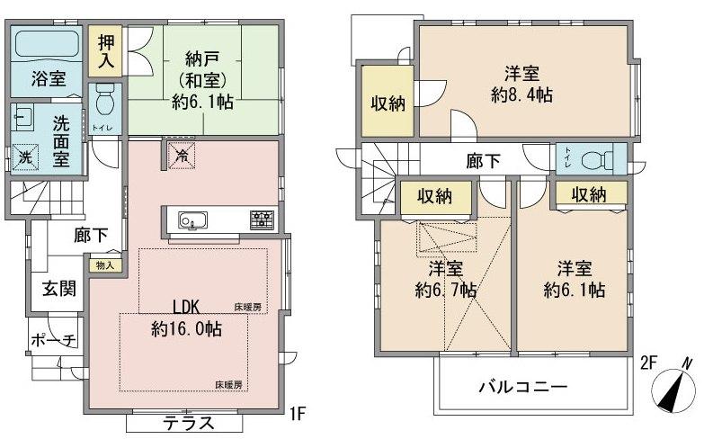 Floor plan. 36,800,000 yen, 3LDK + S (storeroom), Land area 179.22 sq m , Building area 99.37 sq m