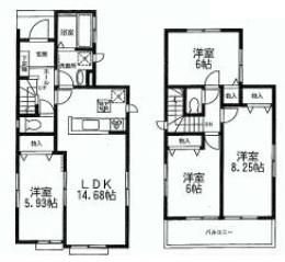 Floor plan. 33,800,000 yen, 4LDK, Land area 125.08 sq m , Building area 93.98 sq m