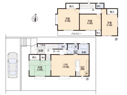 Floor plan. 51,800,000 yen, 4LDK, Land area 133.98 sq m , Building area 97.71 sq m floor plan