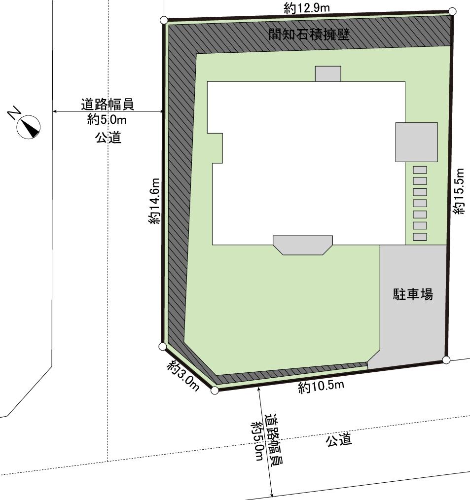 Compartment figure. 49,800,000 yen, 4LDK + S (storeroom), Land area 205.49 sq m , Building area 121.43 sq m southwest ・ It is northwest of the corner lot. Each road because of the public road of width 5m, It is open, sunny and airy good. Entrance is a road and a flat. There is a large garden on the southwest side. 