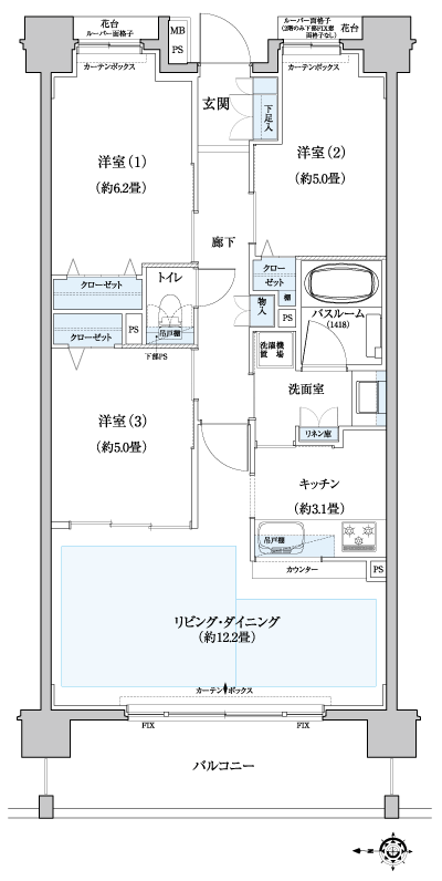 Floor: 3LDK, occupied area: 68.84 sq m, Price: 40,713,000 yen, now on sale