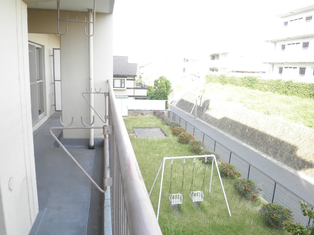 Balcony. There is a park on the site (from 203 in Room photo)