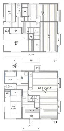 Floor plan. 37,980,000 yen, 4LDK + S (storeroom), Land area 166.02 sq m , Custom home building area 121.03 sq m light-gauge steel PanaHome. All rooms 6 quires more, South balcony, Parking spaces parallel two on the south side, The garden has taken on the south side. 