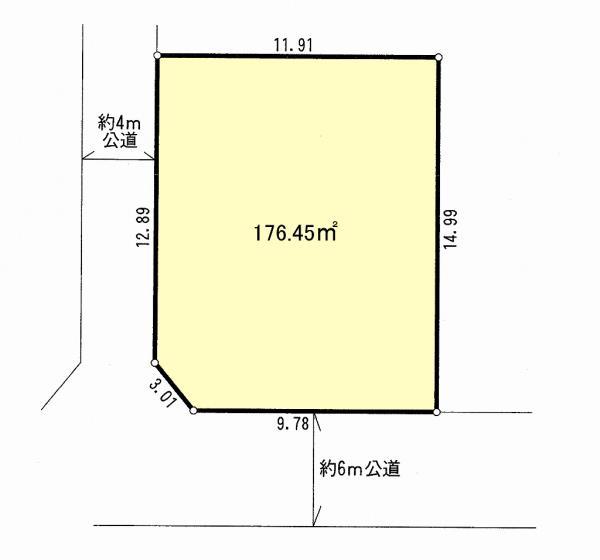 Compartment figure. Land price 23.8 million yen, Land area 176.45 sq m