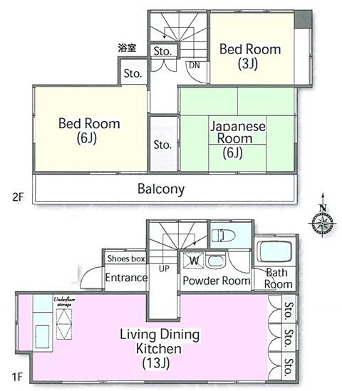 Floor plan. 26.5 million yen, 3LDK, Land area 82.73 sq m , Building area 66.24 sq m floor plan