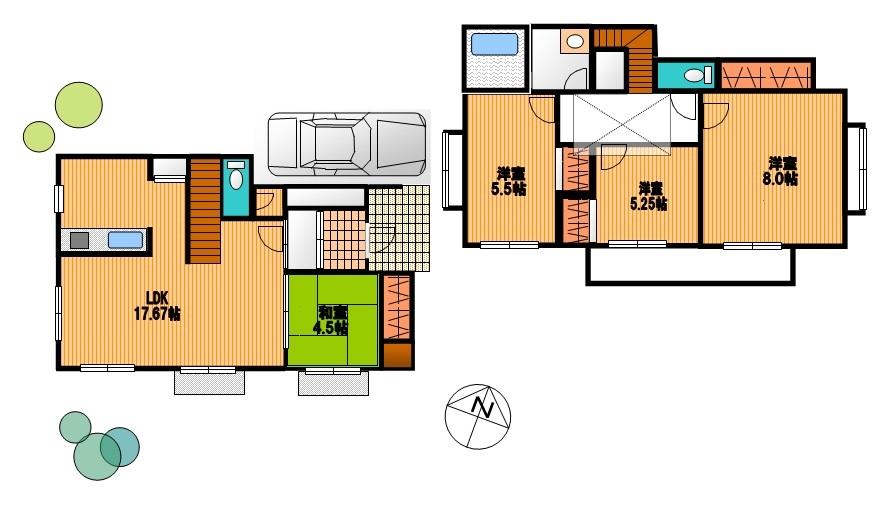 Floor plan. 30,800,000 yen, 4LDK, Land area 121 sq m , It is 4LDK you know the goodness of per yang in the building area 96.79 sq m all room