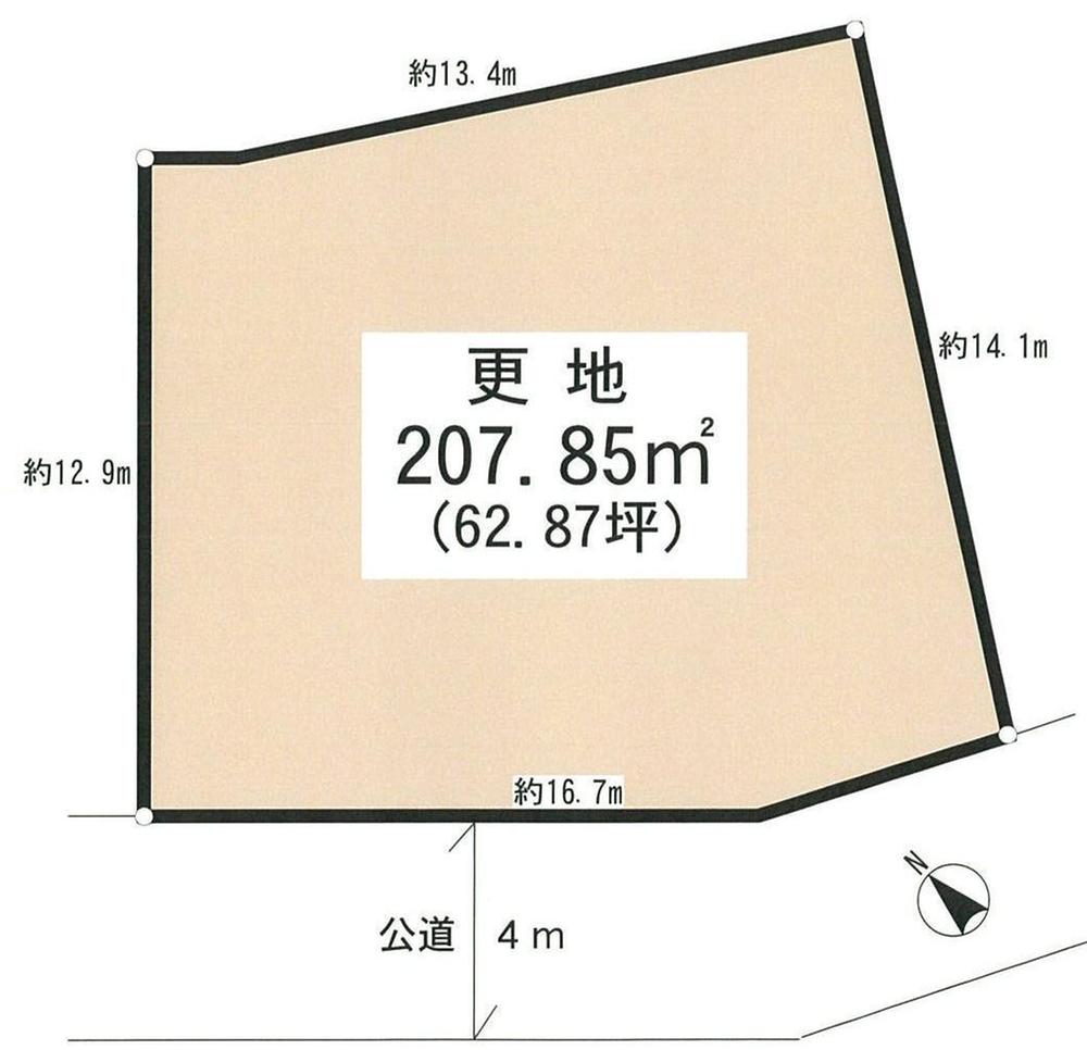 Compartment figure. Land price 43,800,000 yen, Land area 207.85 sq m