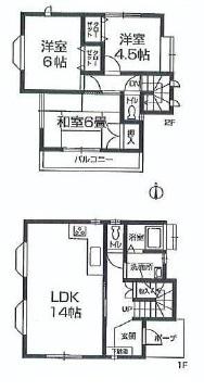 Floor plan. 24,800,000 yen, 3LDK, Land area 104.21 sq m , Building area 77.19 sq m