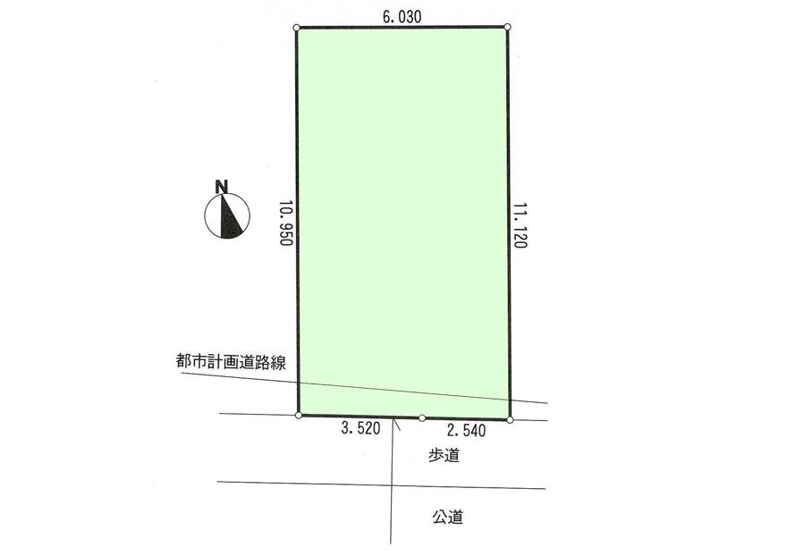 Compartment figure. Land price 16.8 million yen, Land area 66.77 sq m