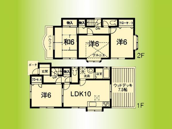 Floor plan. 32,800,000 yen, 4LDK, Land area 134.8 sq m , Building area 81.76 sq m
