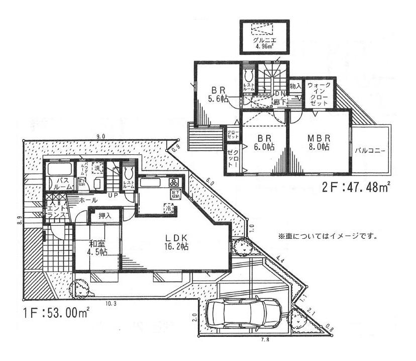 Floor plan. (6 Building), Price 35,800,000 yen, 4LDK, Land area 125.64 sq m , Building area 100.48 sq m