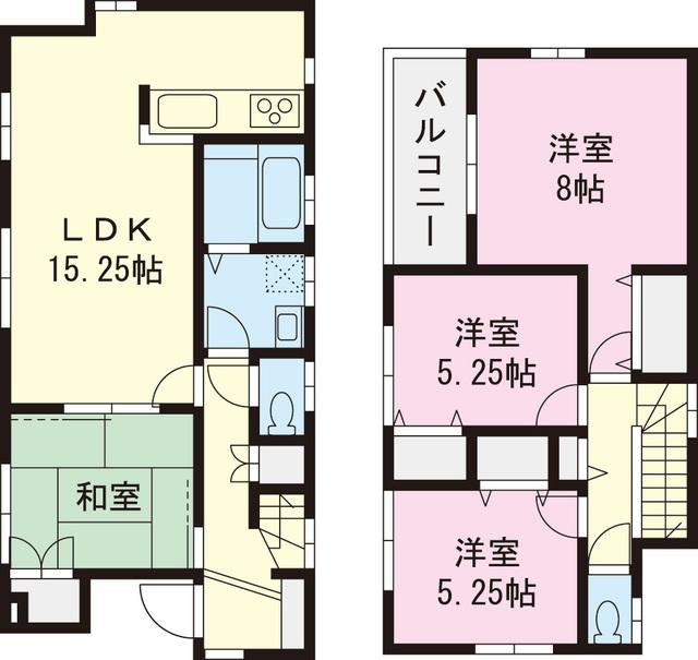 Floor plan. 38,800,000 yen, 4LDK, Land area 135.23 sq m , Building area 97.7 sq m