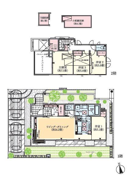 Floor plan. (No.58), Price 50,300,000 yen, 4LDK, Land area 165.25 sq m , Building area 103.17 sq m