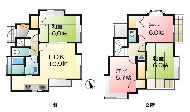 Floor plan. 25,800,000 yen, 4LDK, Land area 103.02 sq m , Building area 79.94 sq m
