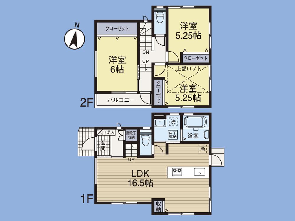 Floor plan. 34,800,000 yen, 3LDK, Land area 102.03 sq m , Building area 80.31 sq m