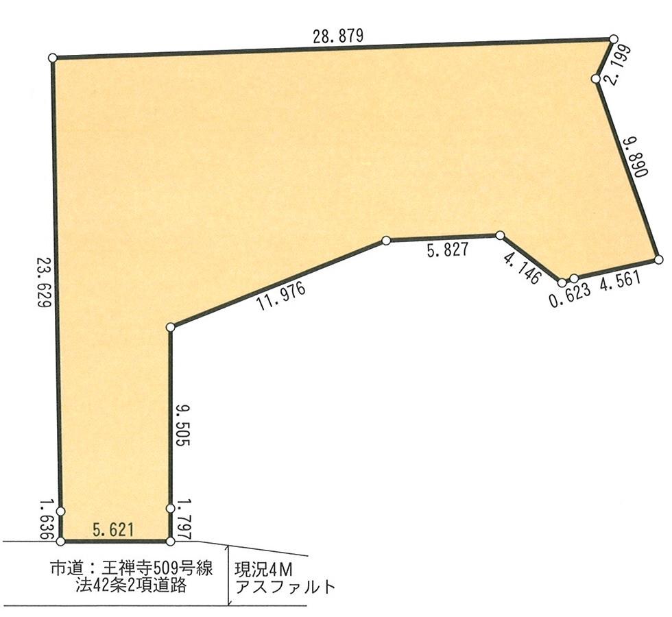 Compartment figure. Land price 28.8 million yen, Land area 408 sq m