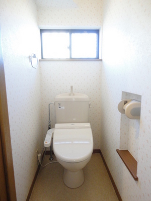 Toilet. Comfortable with warm water washing toilet seat to the toilet