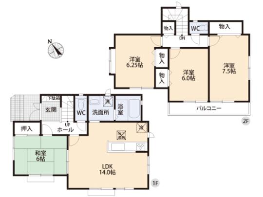 Floor plan. 33,800,000 yen, 4LDK, Land area 121.01 sq m , Building area 95.22 sq m floor plan