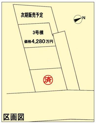 Compartment figure. 42,800,000 yen, 4LDK, Land area 100 sq m , Building area 99.57 sq m