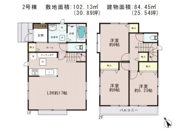 Floor plan. 31,800,000 yen, 3LDK, Land area 102.13 sq m , If the building area 84.45 sq m drawings and the present situation is different will honor the current state