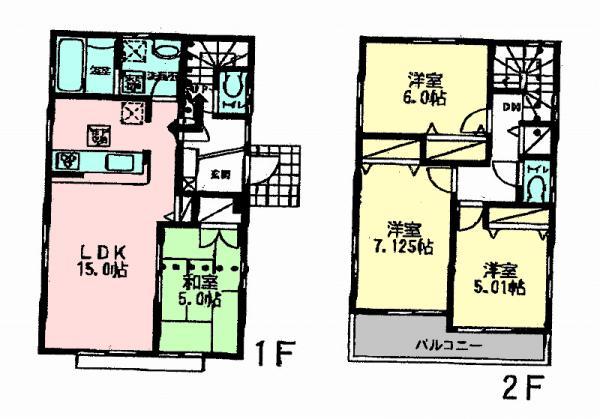 Floor plan. 37,800,000 yen, 4LDK, Land area 141.4 sq m , Building area 93.15 sq m
