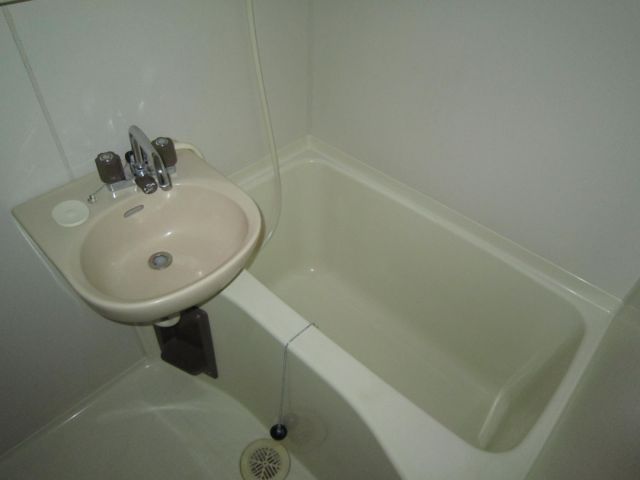 Bath. With a small wash basin