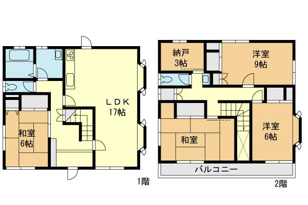 Floor plan. 37,980,000 yen, 4LDK + S (storeroom), Land area 166.02 sq m , Building area 121.03 sq m floor plan