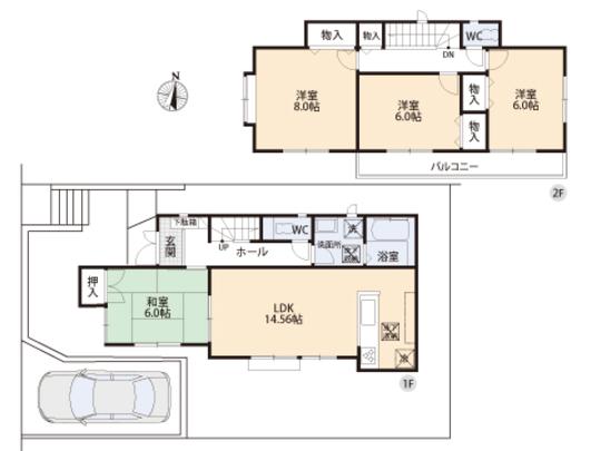 Floor plan. 51,800,000 yen, 4LDK, Land area 133.98 sq m , Building area 97.8 sq m floor plan