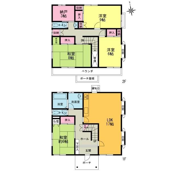 Floor plan. 37,980,000 yen, 4LDK+S, Land area 166.02 sq m , Building area 121.03 sq m