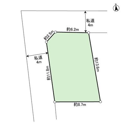 Compartment figure. Northwest corner lot