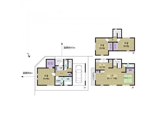 Floor plan. 41,800,000 yen, 3LDK, Land area 77.1 sq m , Building area 116.75 sq m