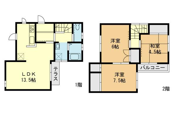 Floor plan. 18.4 million yen, 3LDK, Land area 82.37 sq m , Building area 68.04 sq m floor plan