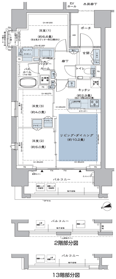 Floor: 3LD ・ K + WIC (walk-in closet), the area occupied: 63.2 sq m, Price: TBD
