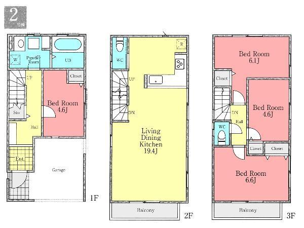 Floor plan. 34,800,000 yen, 4LDK, Land area 60.01 sq m , Building area 111.06 sq m