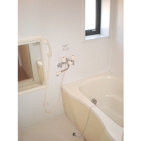 Bath. Bathroom with small window, It is with reheating function. 