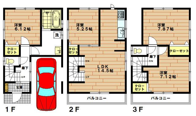 Floor plan. 37,800,000 yen, 4LDK, Land area 60 sq m , Building area 106.78 sq m