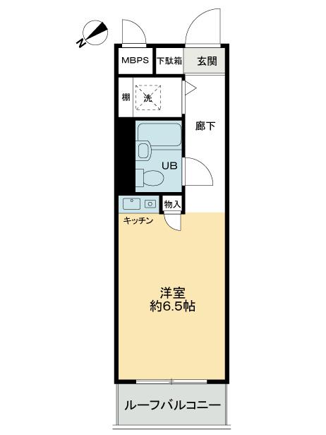 Floor plan. Price 4.95 million yen, Footprint 19 sq m