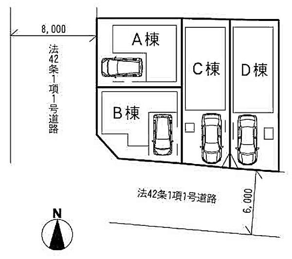 The entire compartment Figure. Is the location of some sense of relief facing the public road of 6m × 8m.